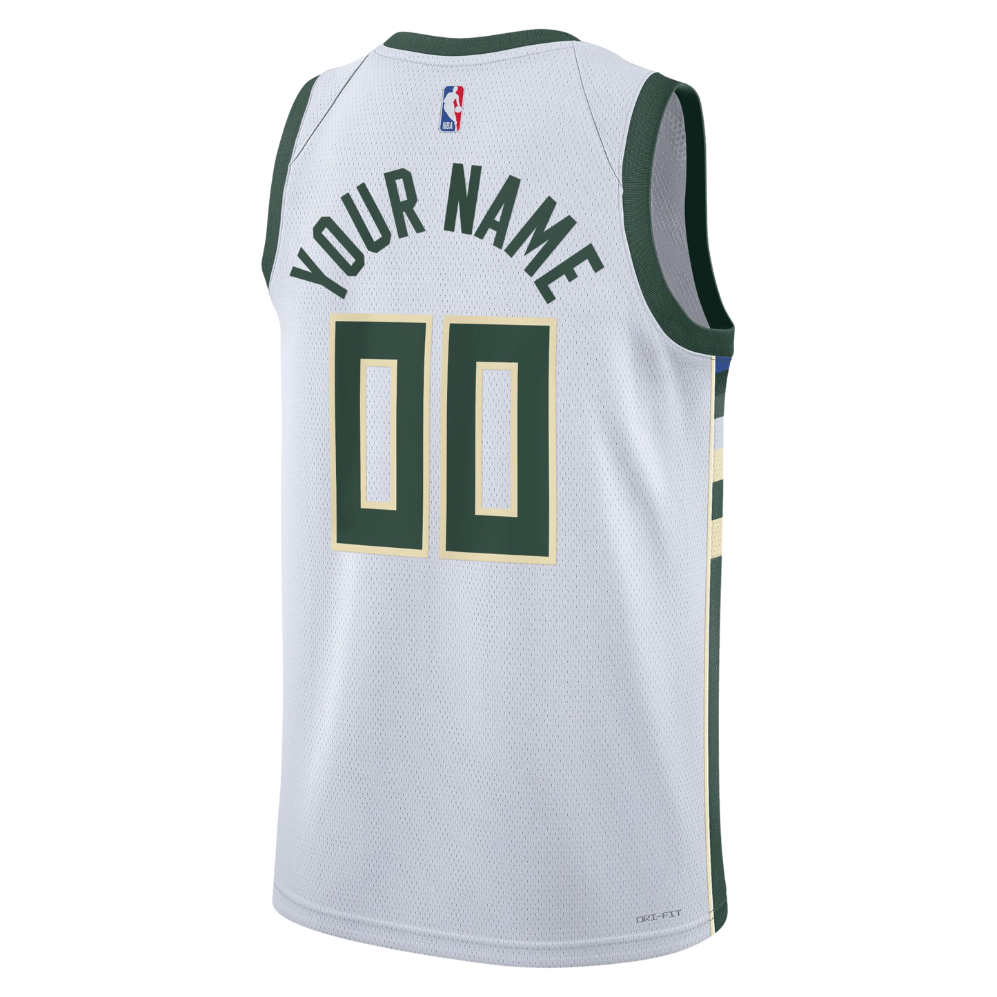 Milwaukee Bucks White Association Jersey Custom