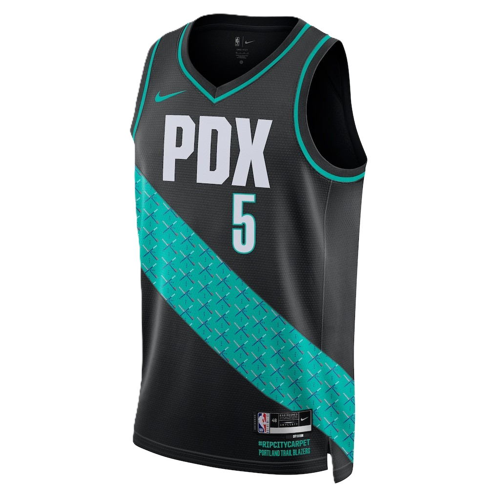 Portland Trail Blazers Black 2025-2026 City Edition Jersey Jrue Holiday #5
