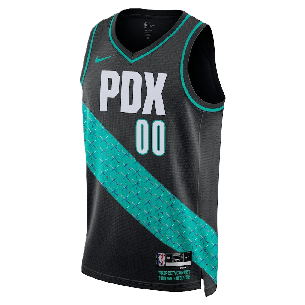 Portland Trail Blazers Black 2025-2026 City Edition Jersey Scoot Henderson #00