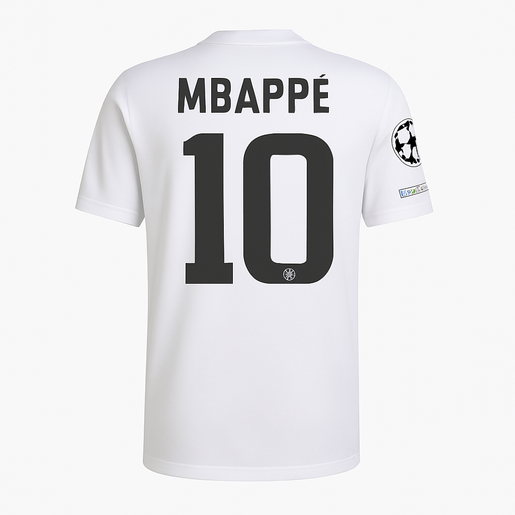 Real Madrid 25/26 Home Jersey Kylian Mbappe #10 (White)