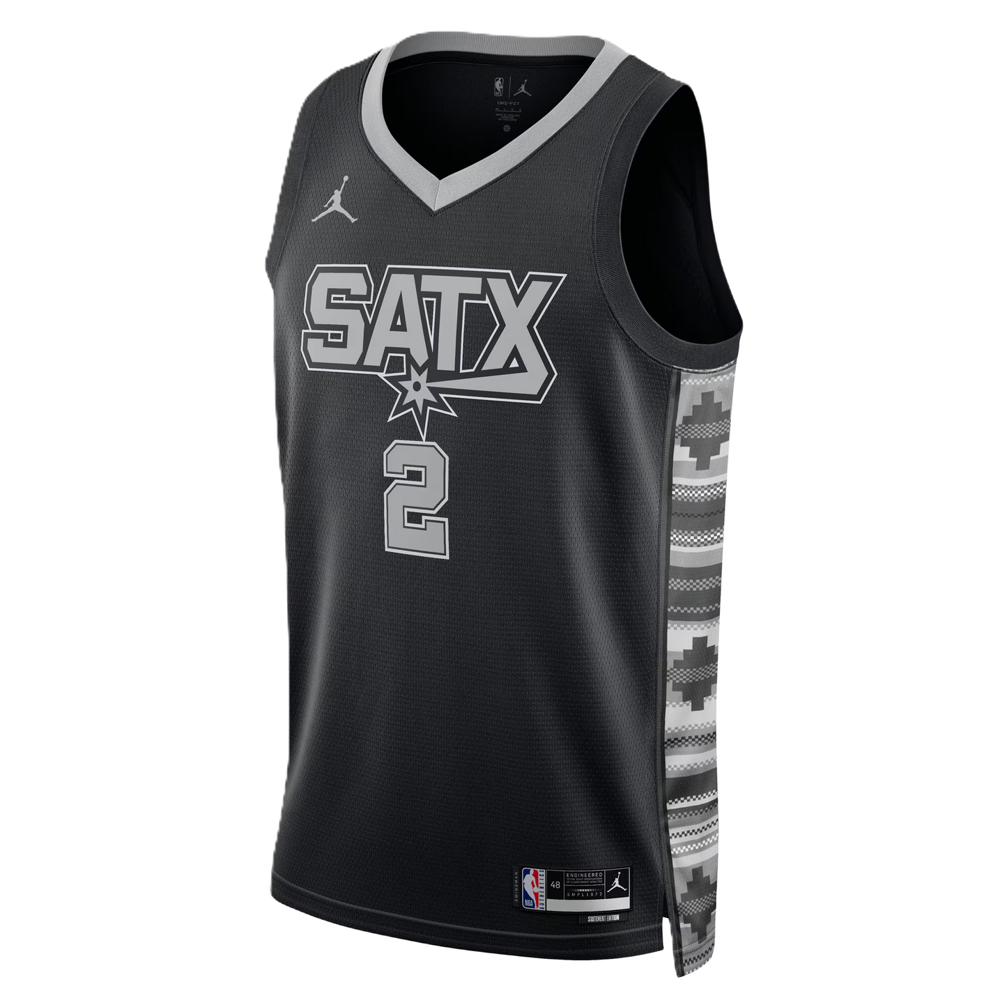 San Antonio Spurs Black Statement Jersey Dylan Harper #2