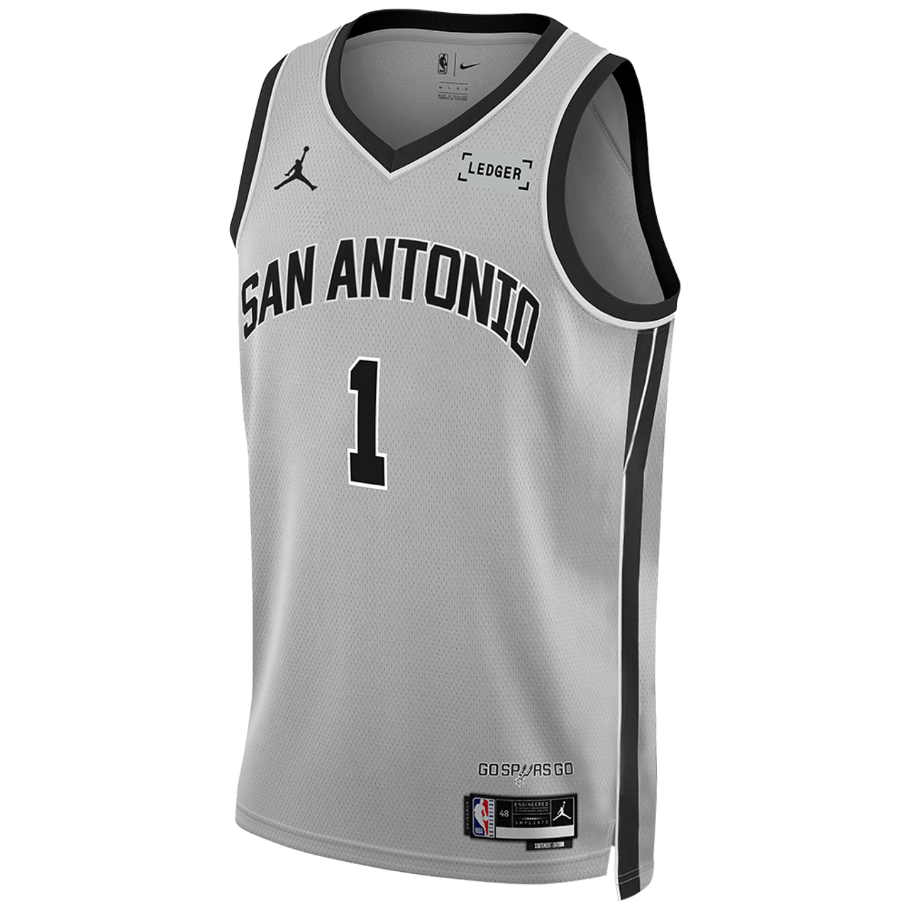 San Antonio Spurs Silver Gray 2025-2026 Statement Jersey Victor Wembanyama #1
