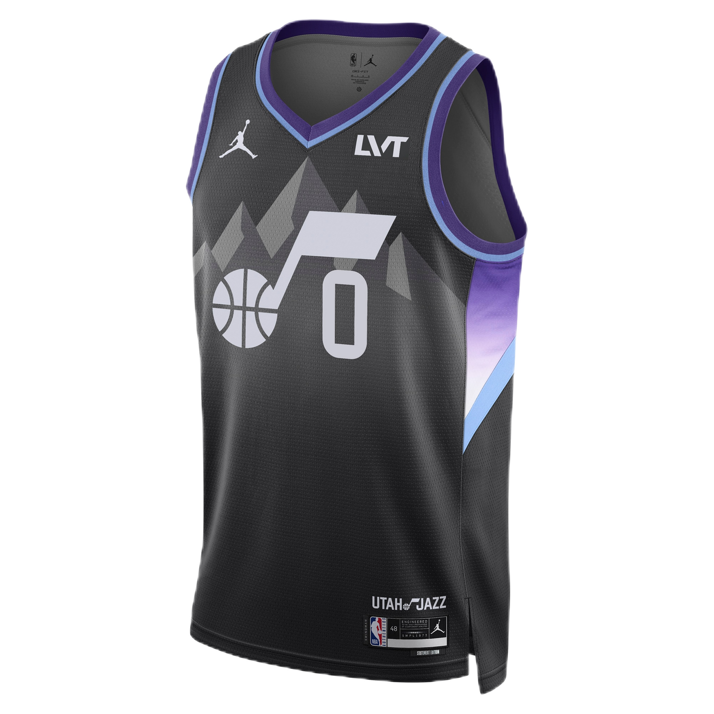 Utah Jazz Black Statement Jersey Taylor Hendricks #0