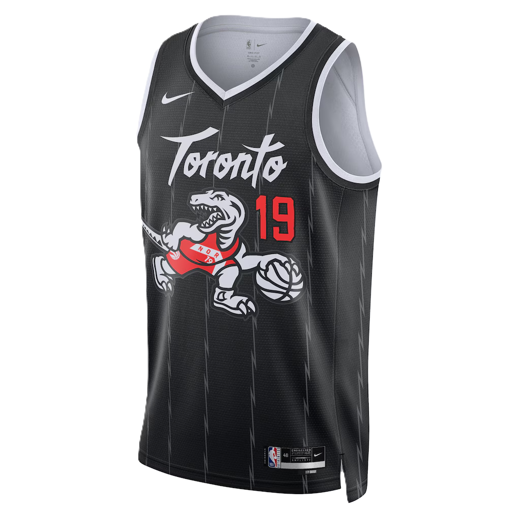Toronto Raptors Black 2025-2026 City Edition Jersey Jakob Poeltl #19