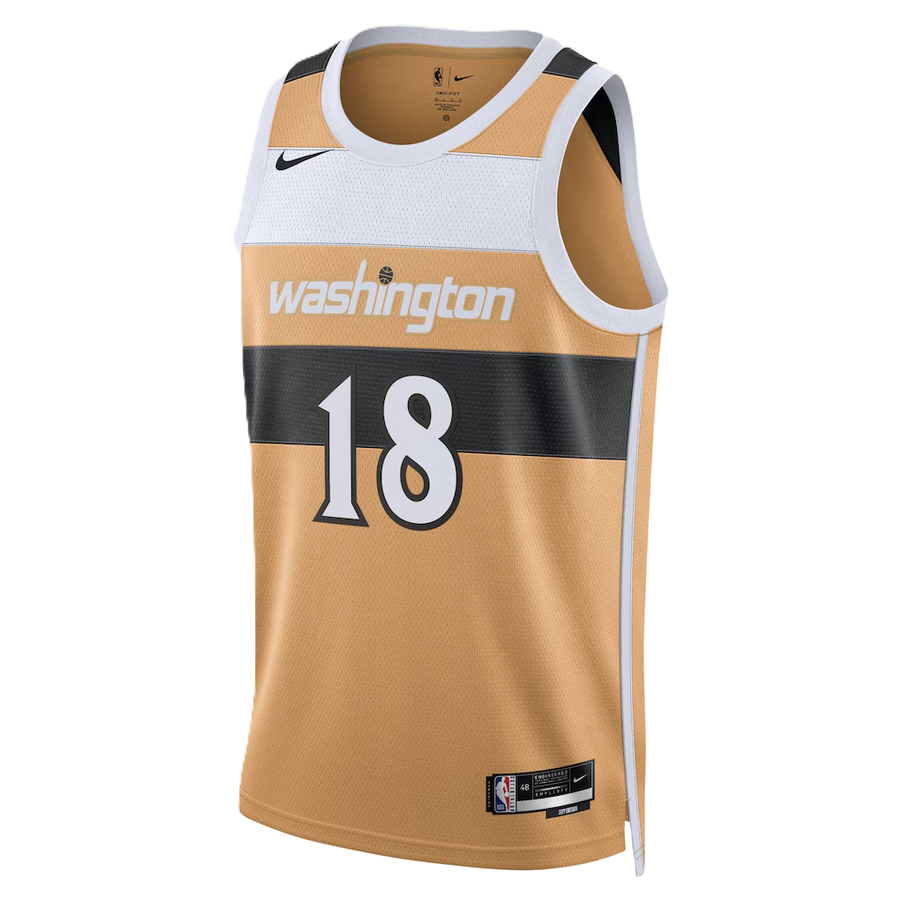 Washington Wizards Tan 2025-2026 City Edition Jersey Kyshawn George #18