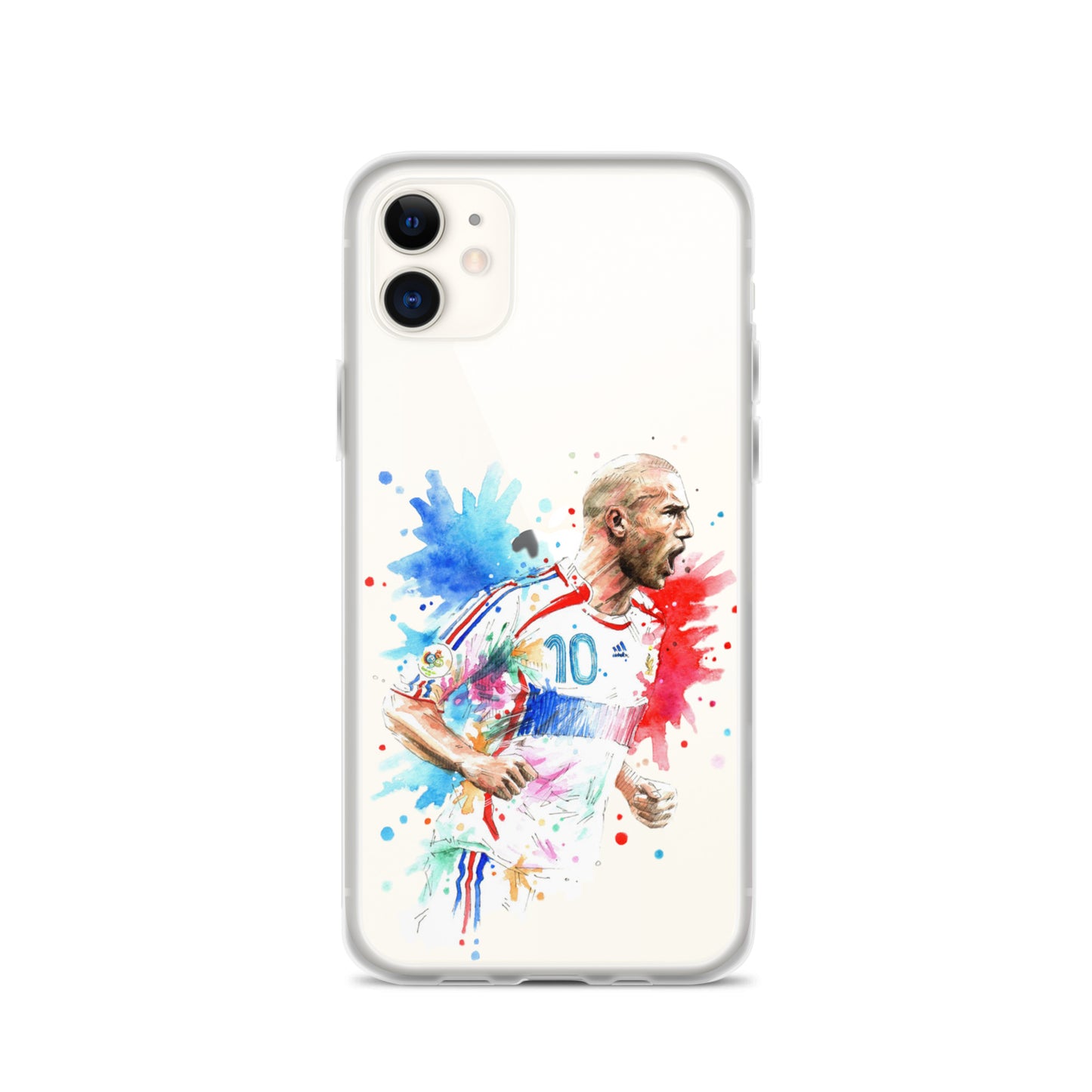 France Zinadine Zidane "Zizou" Vintage Clear Case for iPhone® - The 90+ Minute
