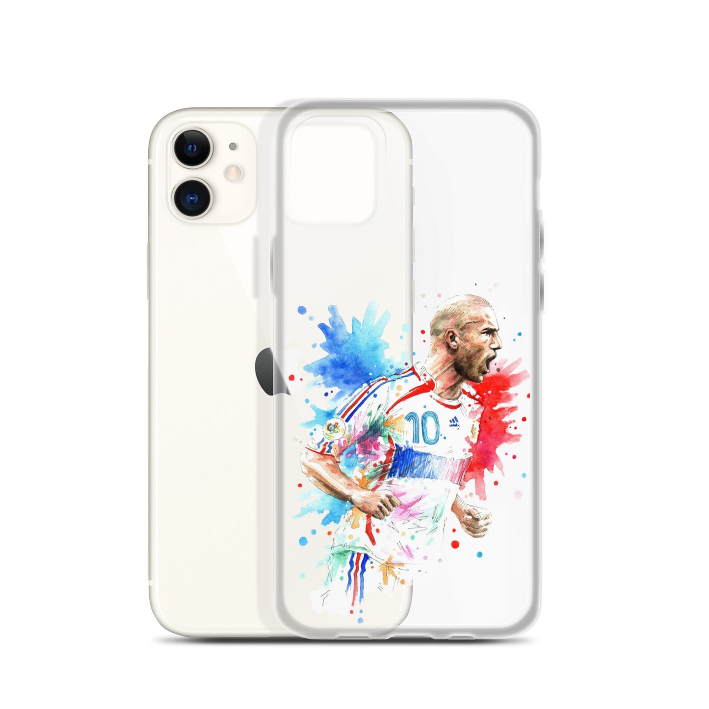 France Zinadine Zidane "Zizou" Vintage Clear Case for iPhone® - The 90+ Minute
