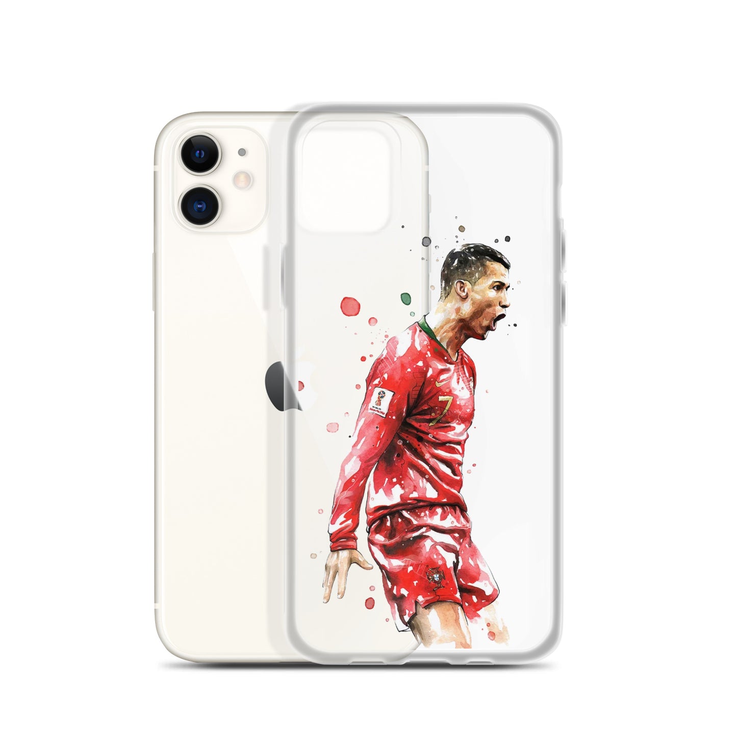Ronaldo Portugal Celebration Vintage Clear Case for iPhone®