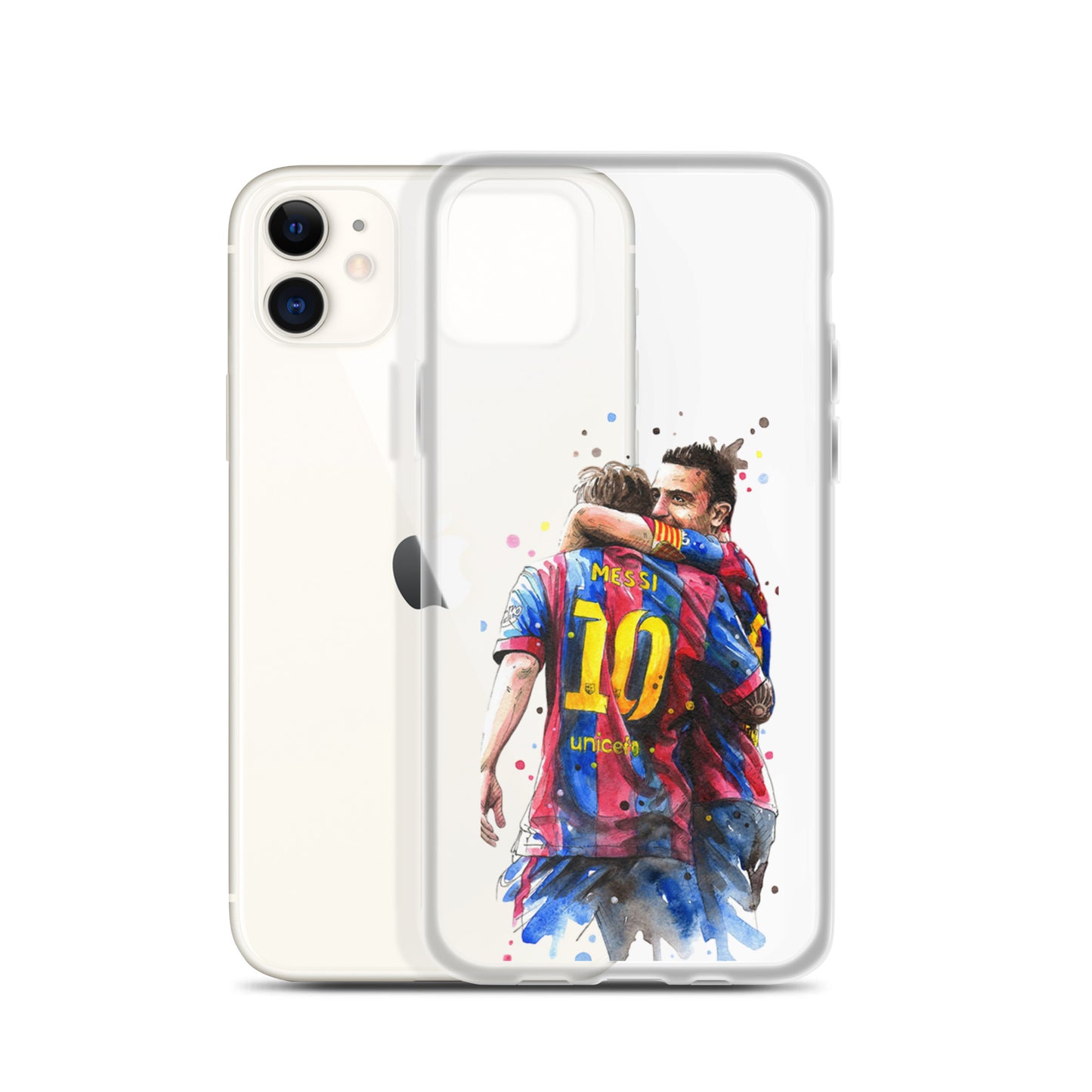 Messi & Xavi Barcelona days Clear Case for iPhone®