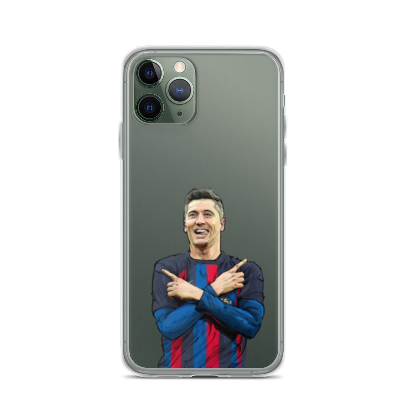 Lewandowski Goal Celebration Barca Clear Case for iPhone® - The 90+ Minute