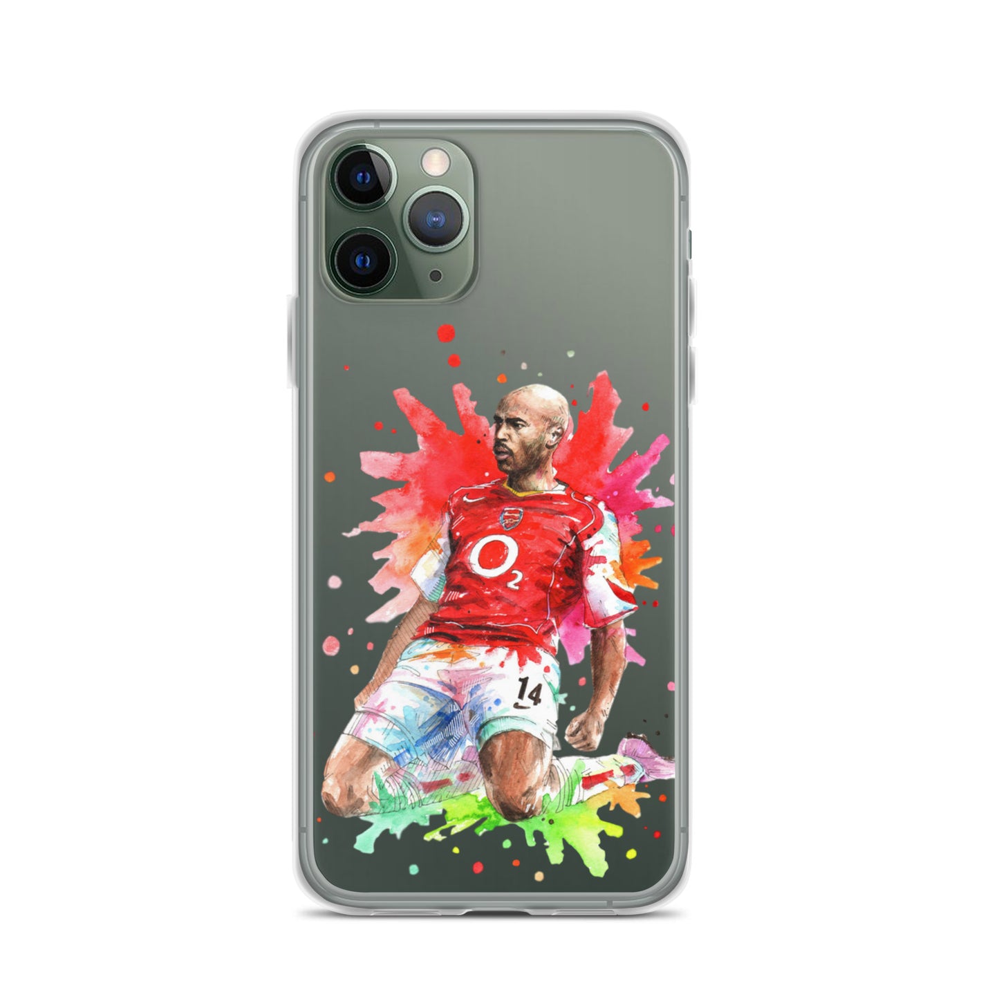 Arsenal Thierry Henry Vintage Clear Case for iPhone® - The 90+ Minute