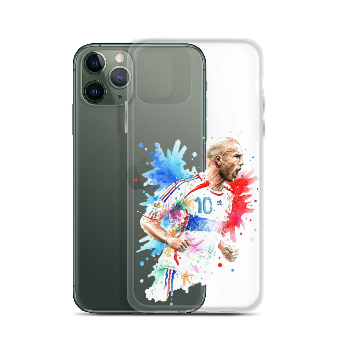 France Zinadine Zidane "Zizou" Vintage Clear Case for iPhone® - The 90+ Minute