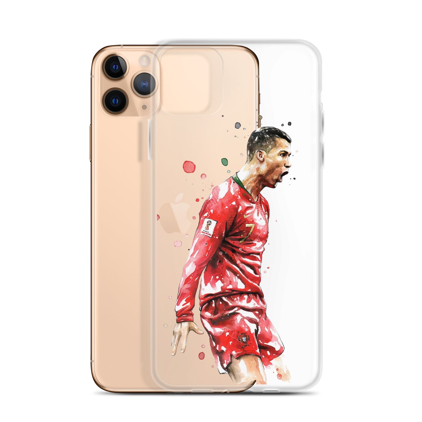 Ronaldo Portugal Celebration Vintage Clear Case for iPhone®