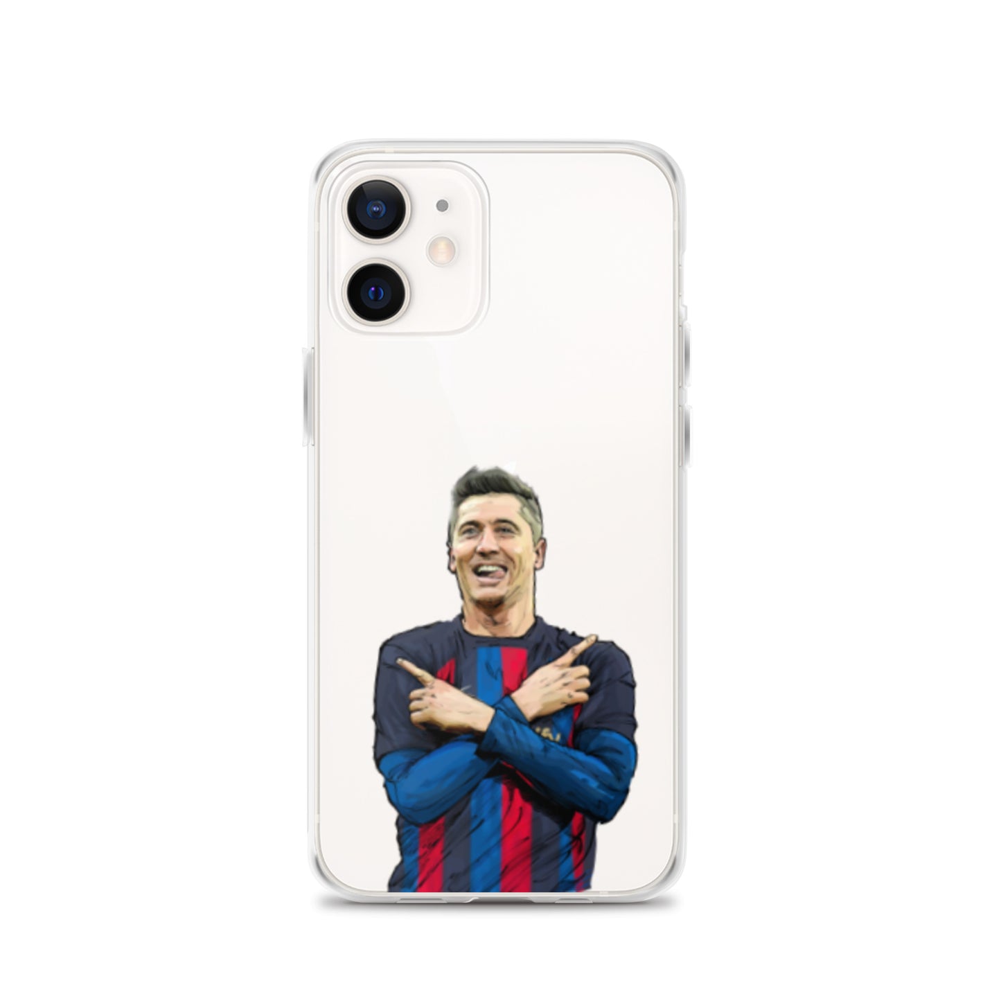 Lewandowski Goal Celebration Barca Clear Case for iPhone® - The 90+ Minute