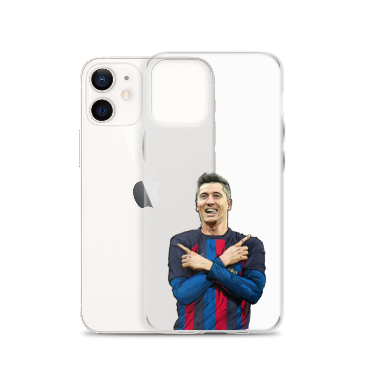 Lewandowski Goal Celebration Barca Clear Case for iPhone® - The 90+ Minute
