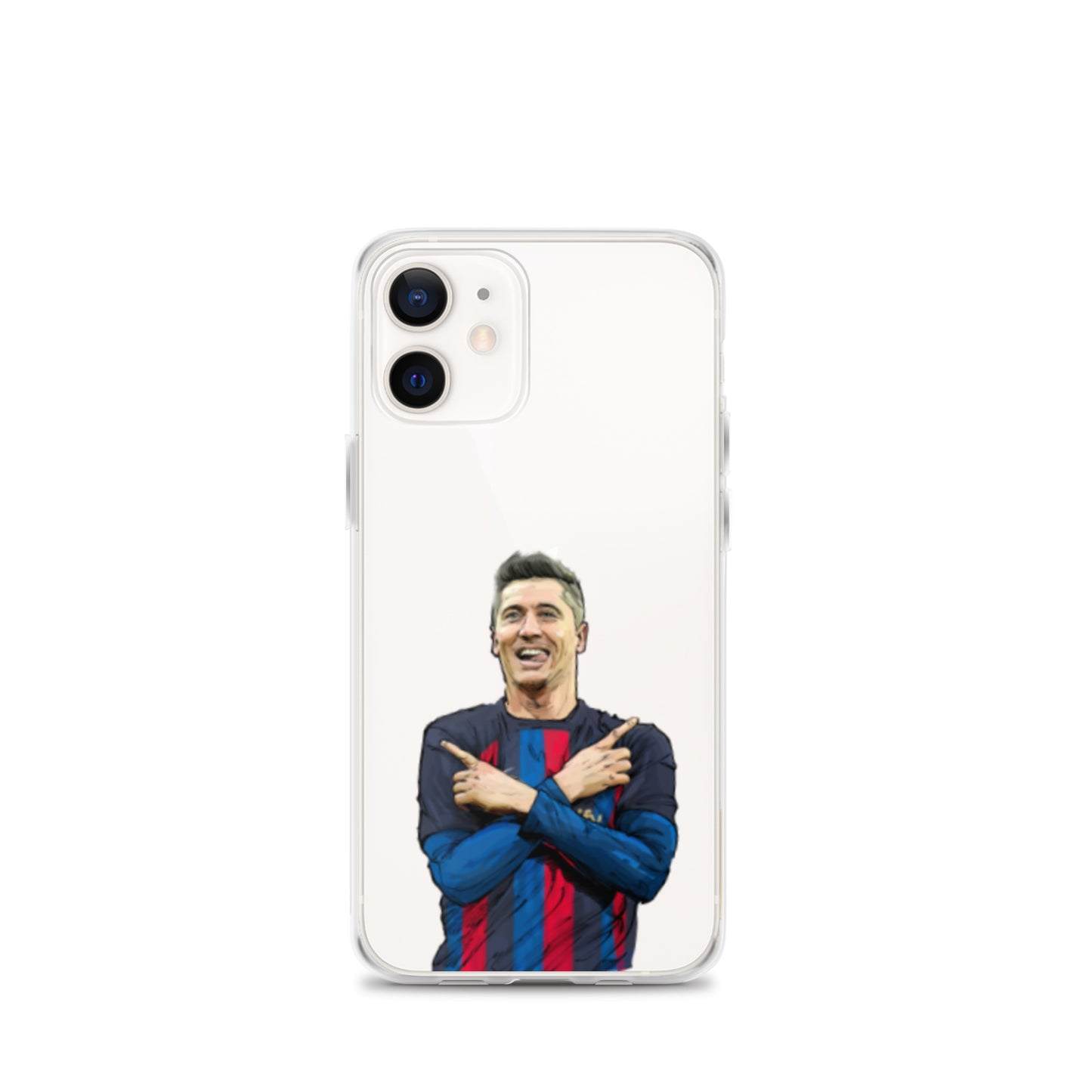 Lewandowski Goal Celebration Barca Clear Case for iPhone® - The 90+ Minute