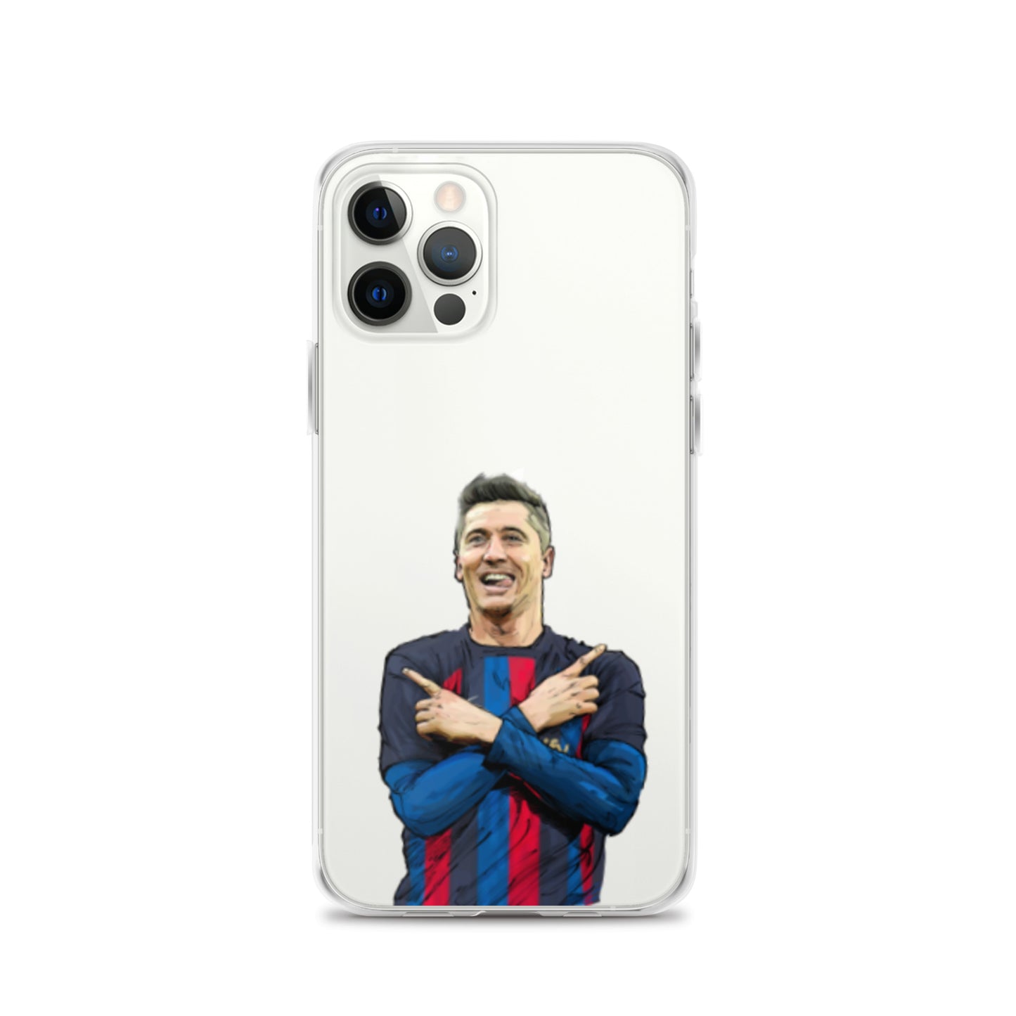 Lewandowski Goal Celebration Barca Clear Case for iPhone® - The 90+ Minute
