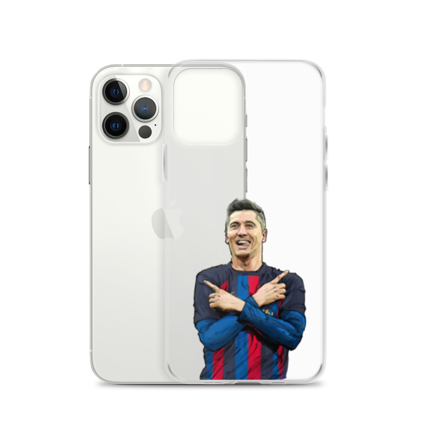 Lewandowski Goal Celebration Barca Clear Case for iPhone® - The 90+ Minute