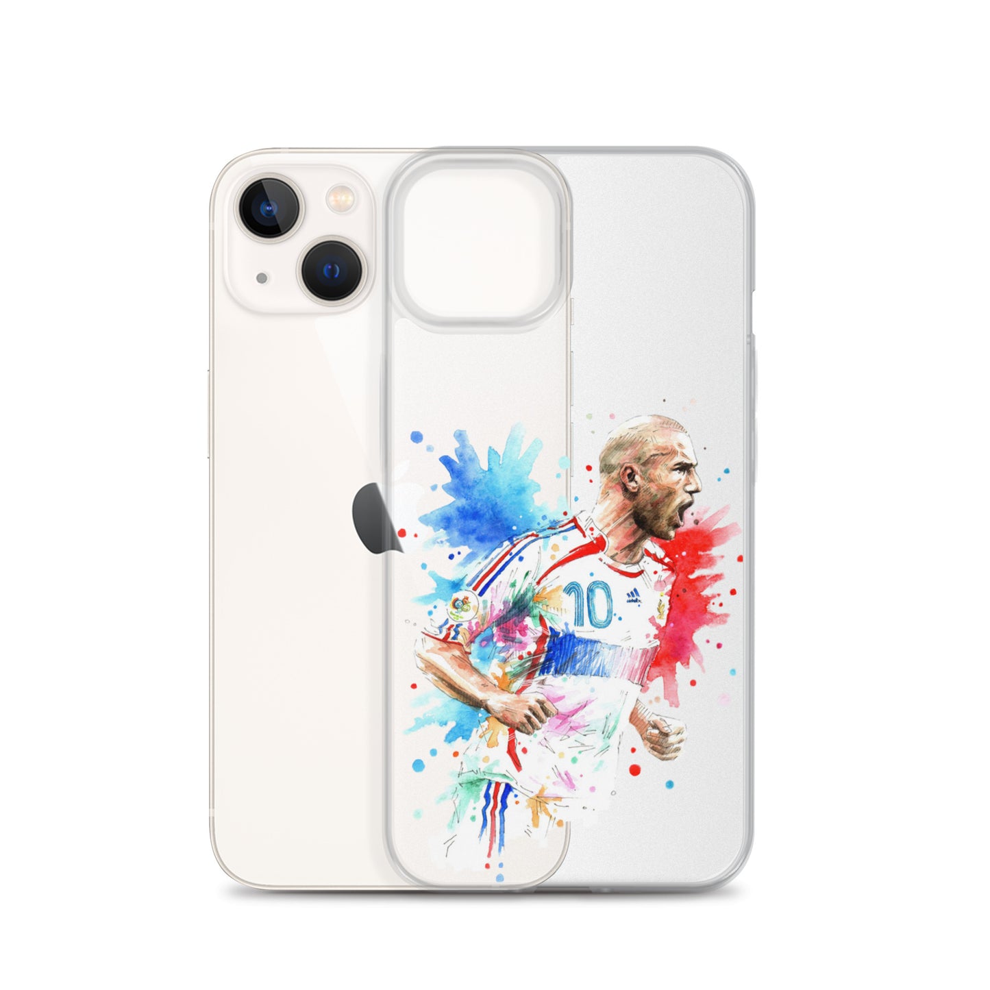 France Zinadine Zidane "Zizou" Vintage Clear Case for iPhone® - The 90+ Minute