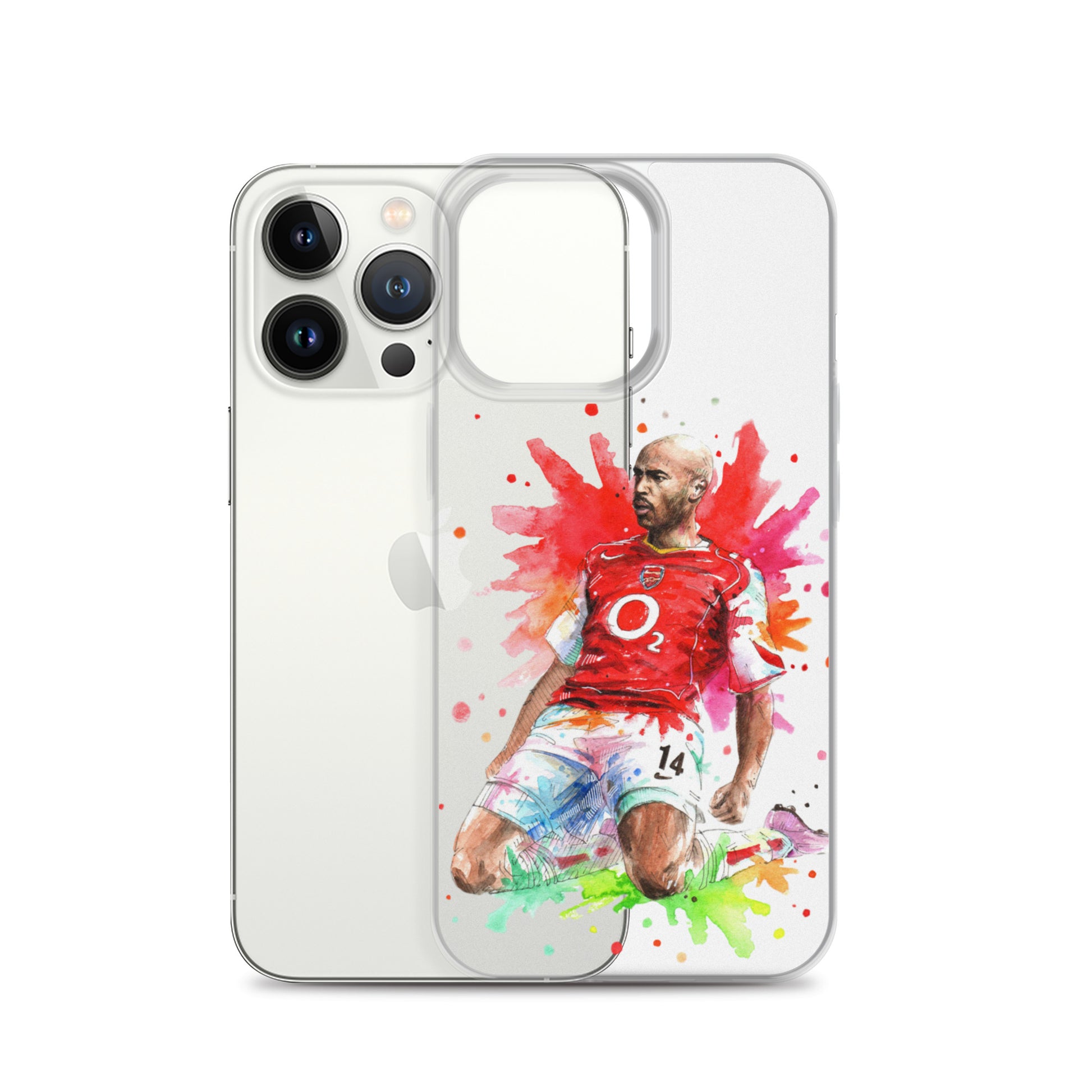 Arsenal Thierry Henry Vintage Clear Case for iPhone® - The 90+ Minute