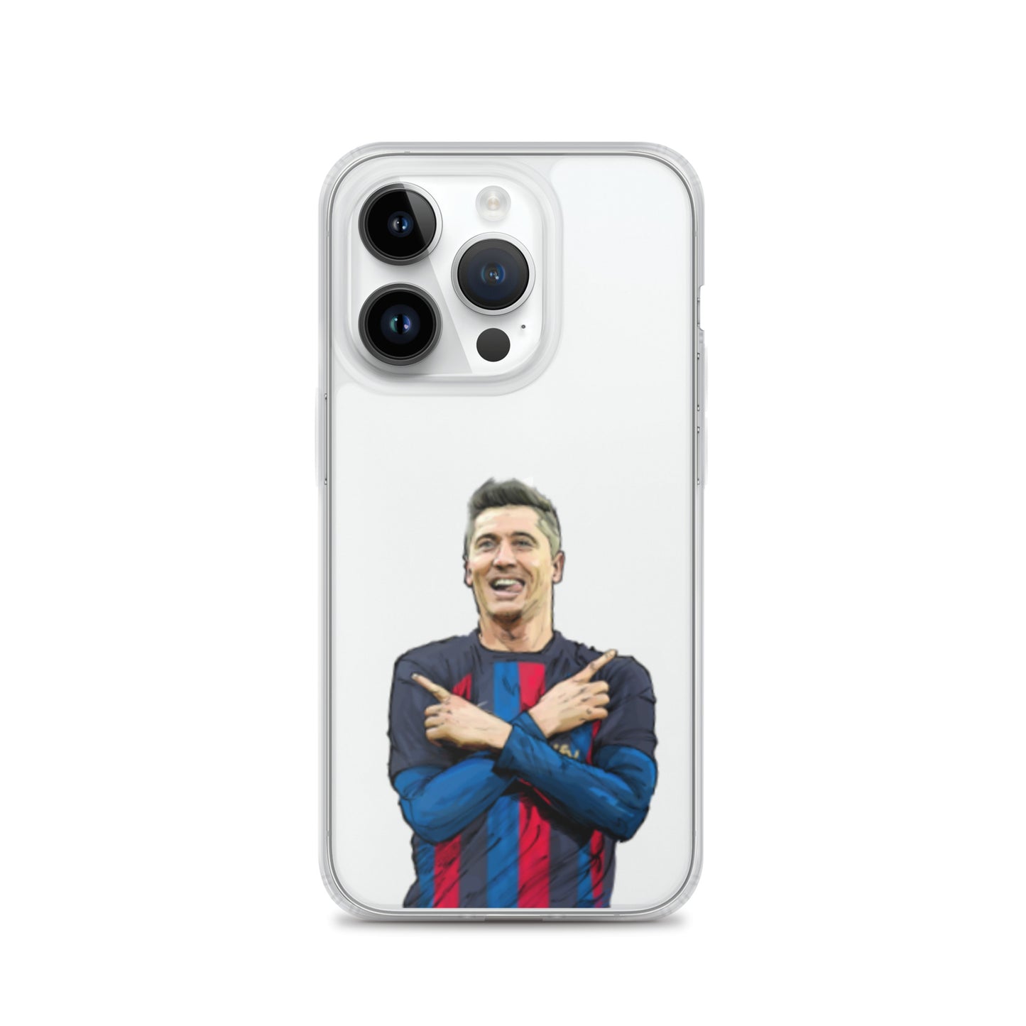 Lewandowski Goal Celebration Barca Clear Case for iPhone® - The 90+ Minute
