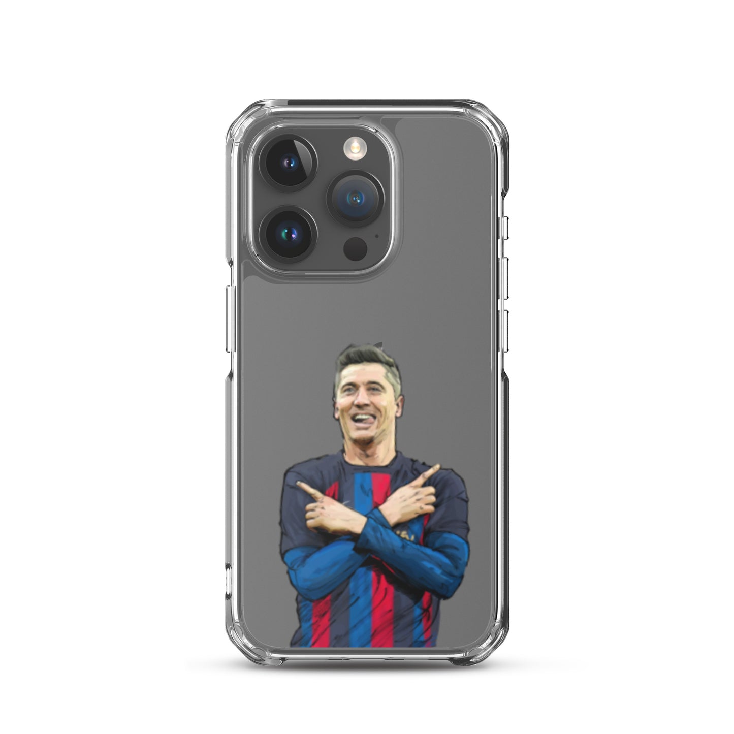 Lewandowski Goal Celebration Barca Clear Case for iPhone® - The 90+ Minute
