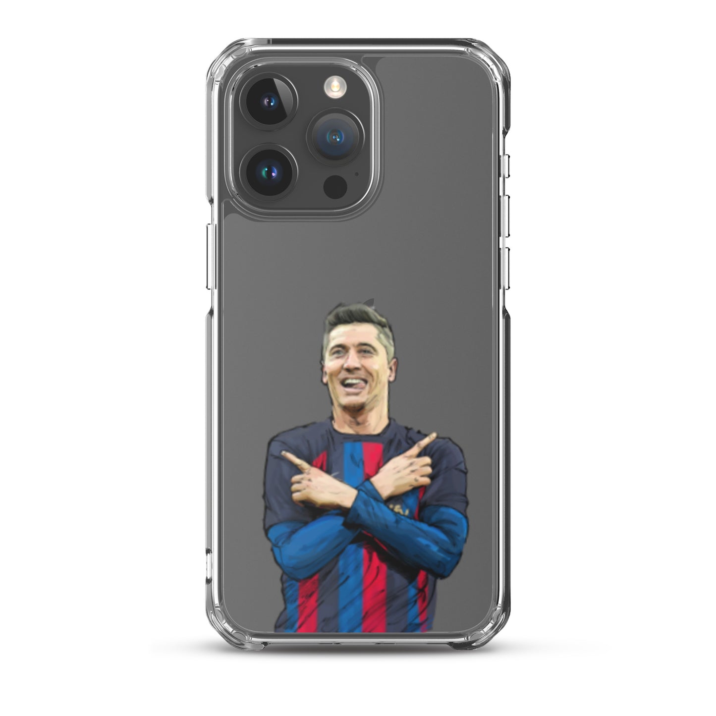 Lewandowski Goal Celebration Barca Clear Case for iPhone® - The 90+ Minute