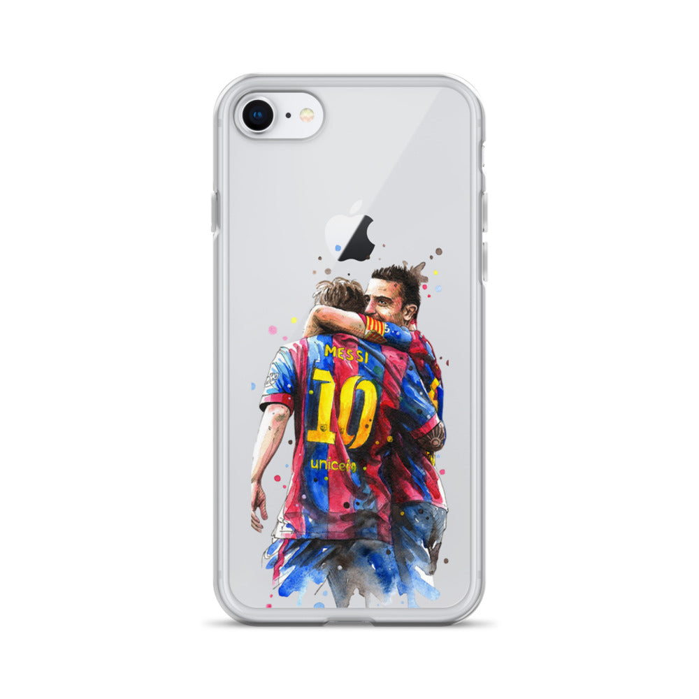 Messi & Xavi Barcelona days Clear Case for iPhone®