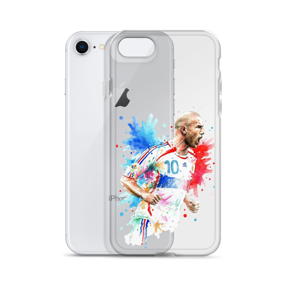 France Zinadine Zidane "Zizou" Vintage Clear Case for iPhone® - The 90+ Minute