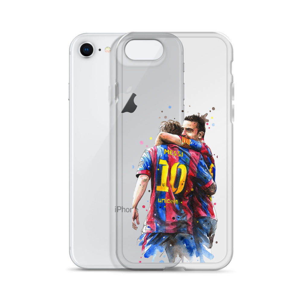 Messi & Xavi Barcelona days Clear Case for iPhone®