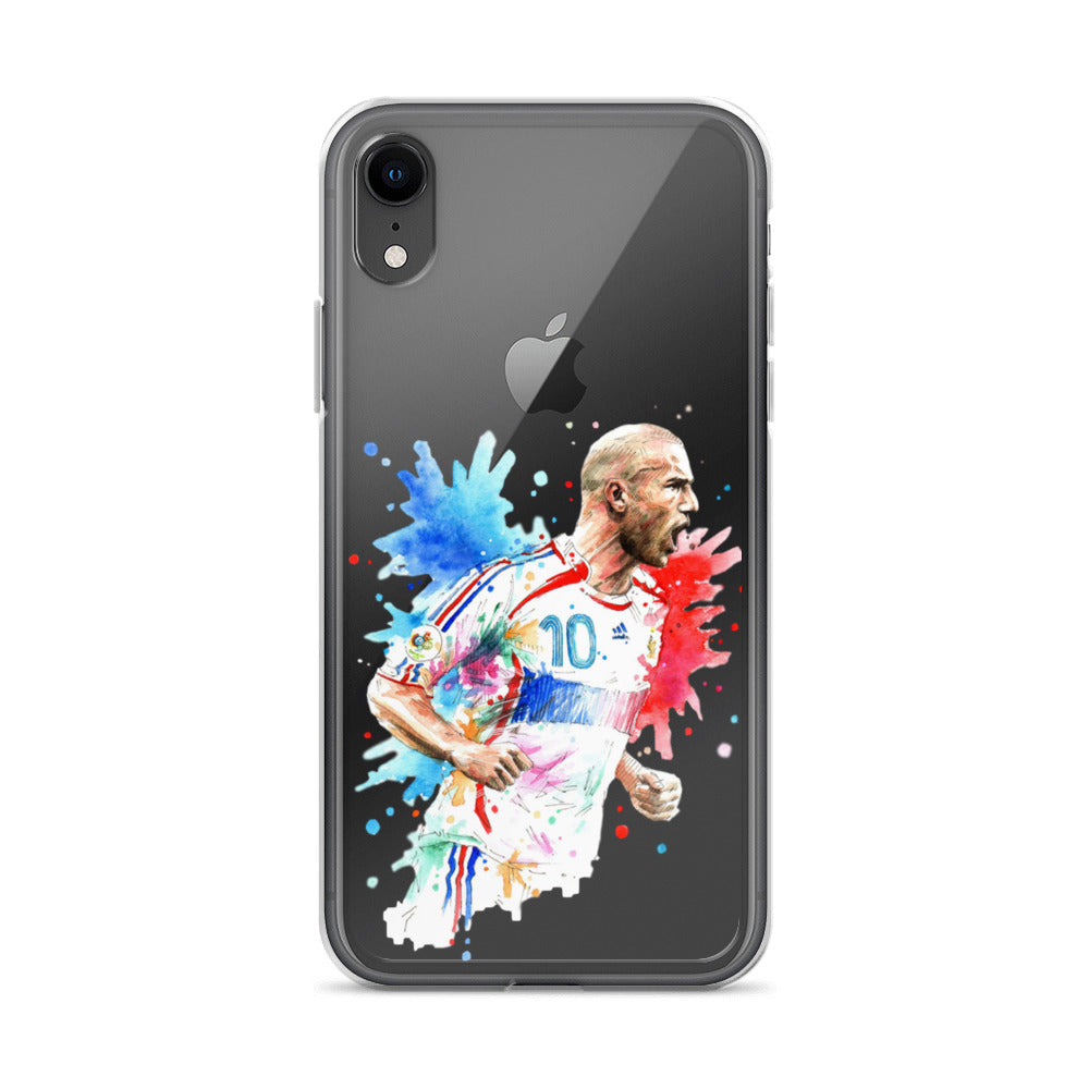 France Zinadine Zidane "Zizou" Vintage Clear Case for iPhone® - The 90+ Minute