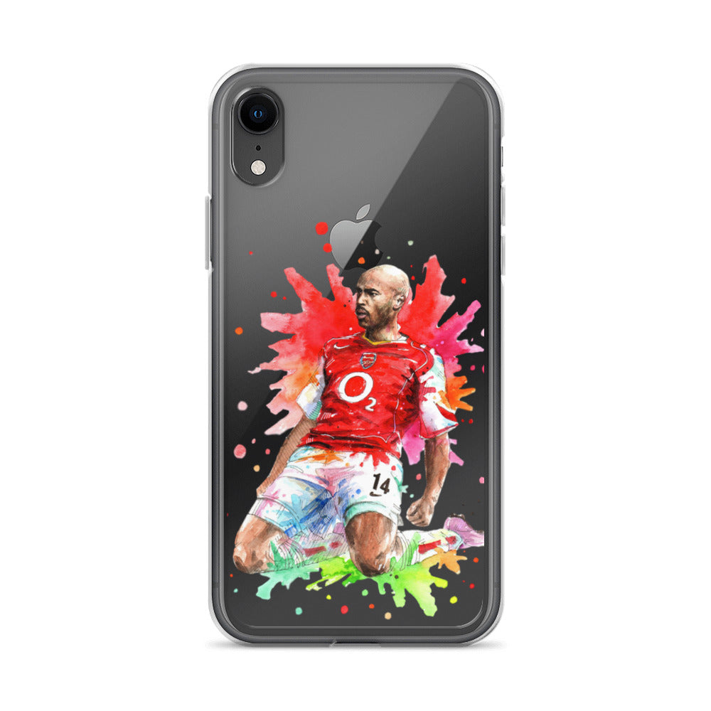 Arsenal Thierry Henry Vintage Clear Case for iPhone® - The 90+ Minute