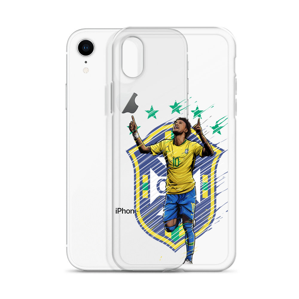 Neymar Brazil Logo iPhone Clear Case - The 90+ Minute