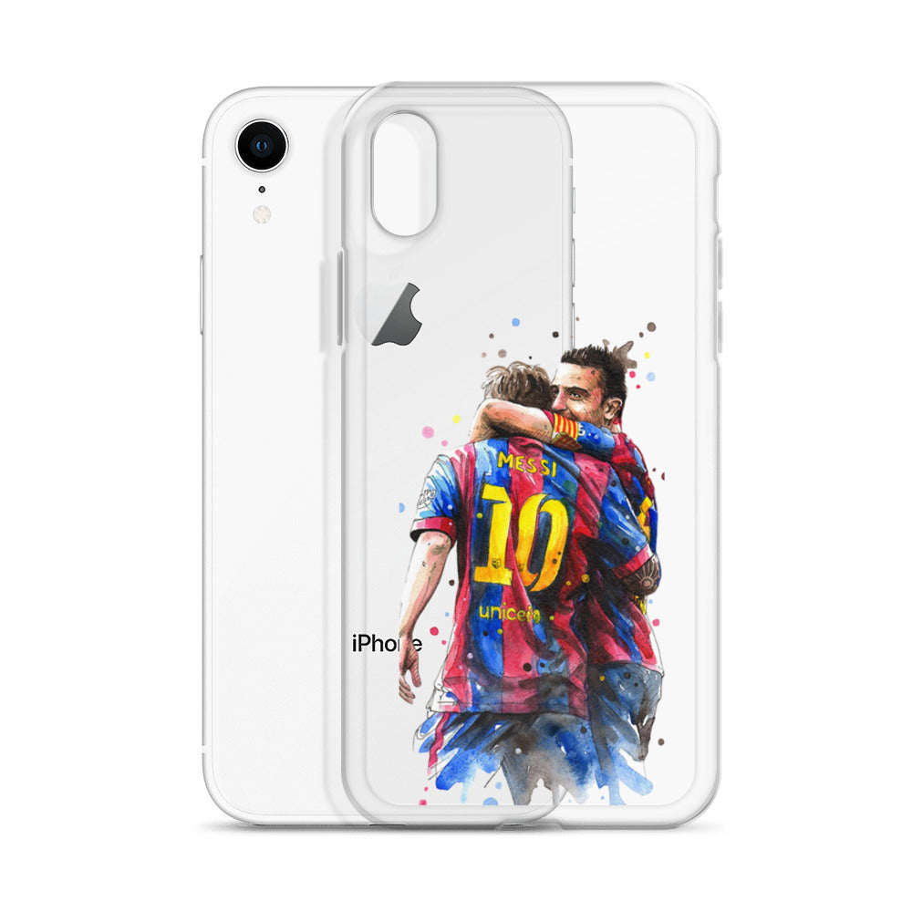 Messi & Xavi Barcelona days Clear Case for iPhone®