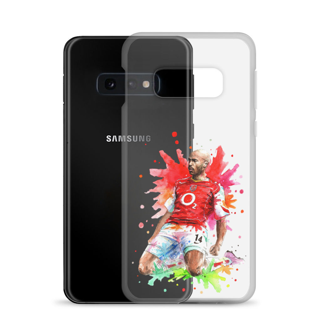 Arsenal Thierry Henry Vintage Clear Case for Samsung® - The 90+ Minute