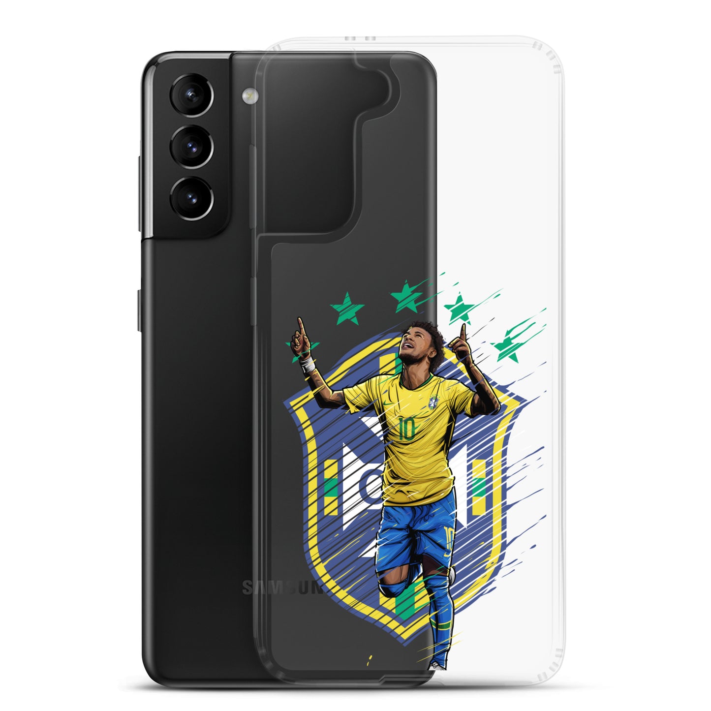 Neymar Brazil Logo Clear Case for Samsung® - The 90+ Minute