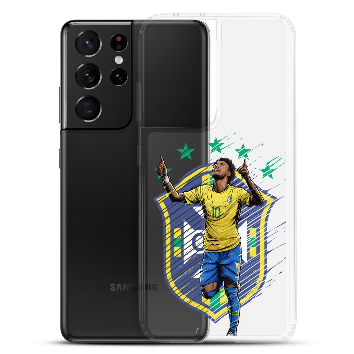 Neymar Brazil Logo Clear Case for Samsung® - The 90+ Minute