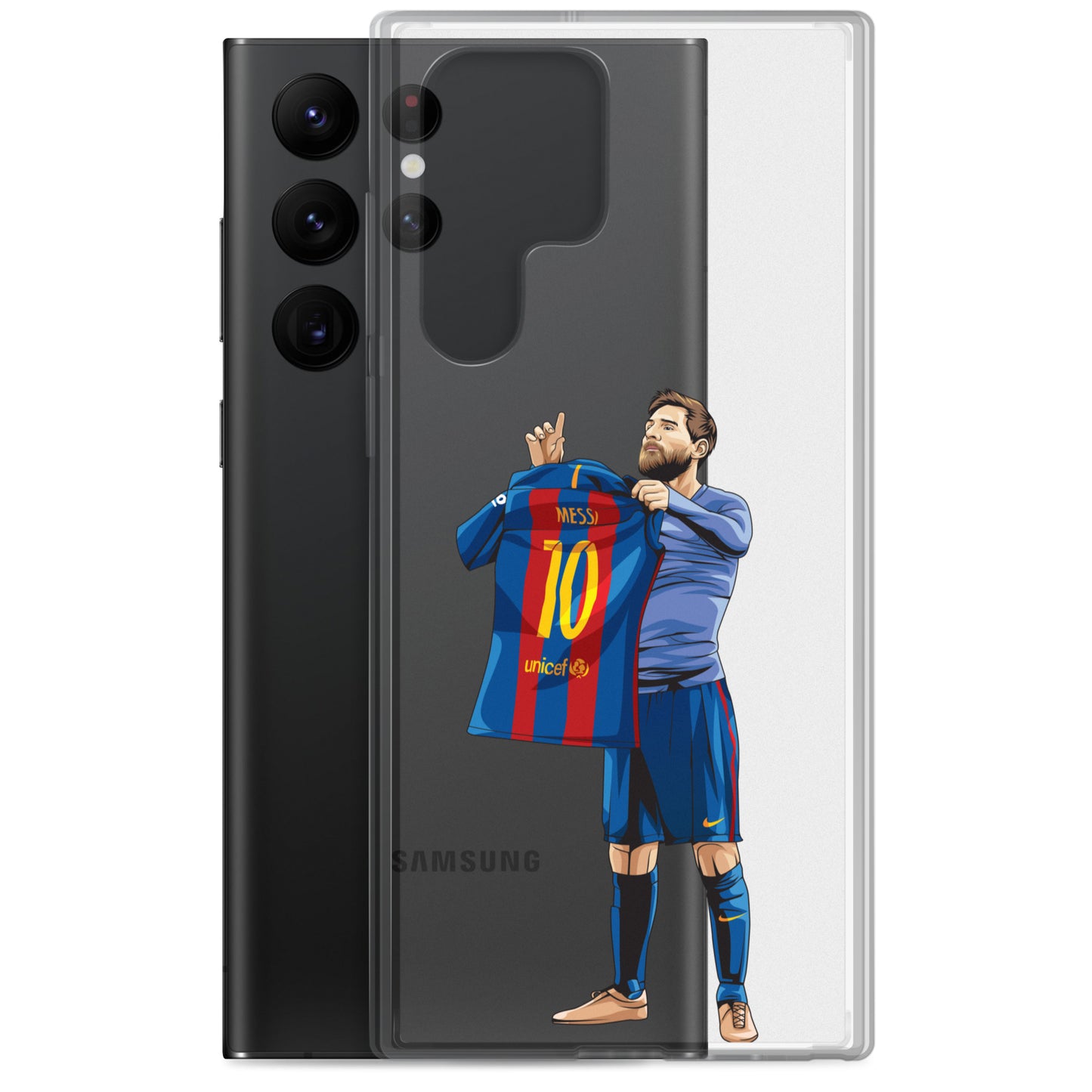 El Clasico Iconic Messi Celebration Clear Case for Samsung® - The 90+ Minute