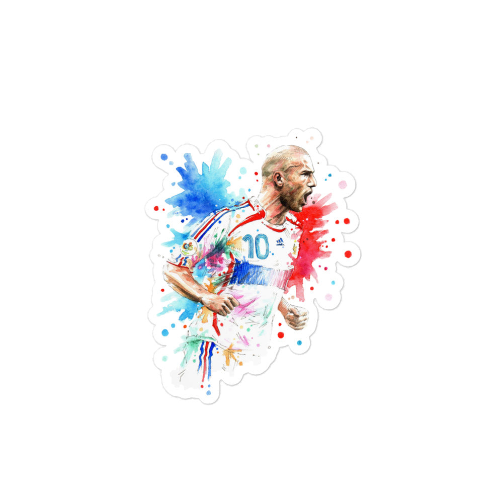France Zinadine Zidane "Zizou" Vintage Bubble-free stickers - The 90+ Minute