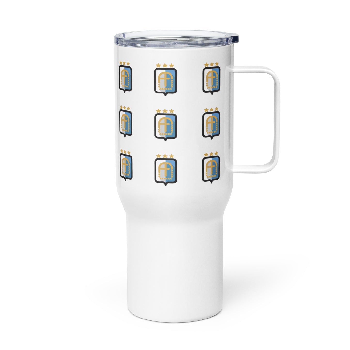 Argentina Vintage Logo 3 Stars Travel mug with a handle