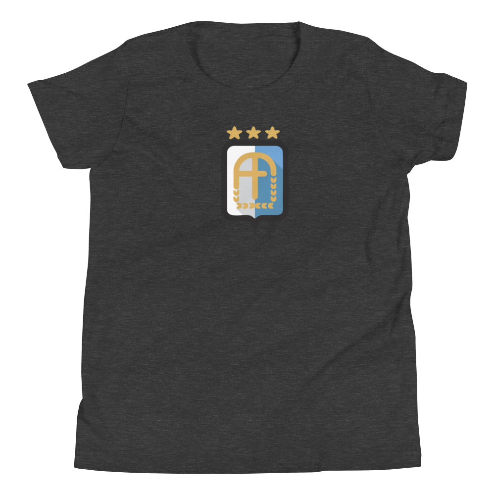 Argentina Vintage Logo 3 Stars Youth Short Sleeve T-Shirt