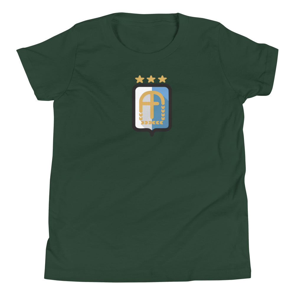 Argentina Vintage Logo 3 Stars Youth Short Sleeve T-Shirt