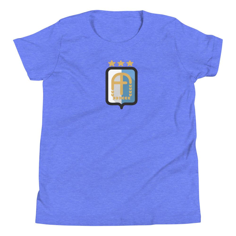 Argentina Vintage Logo 3 Stars Youth Short Sleeve T-Shirt