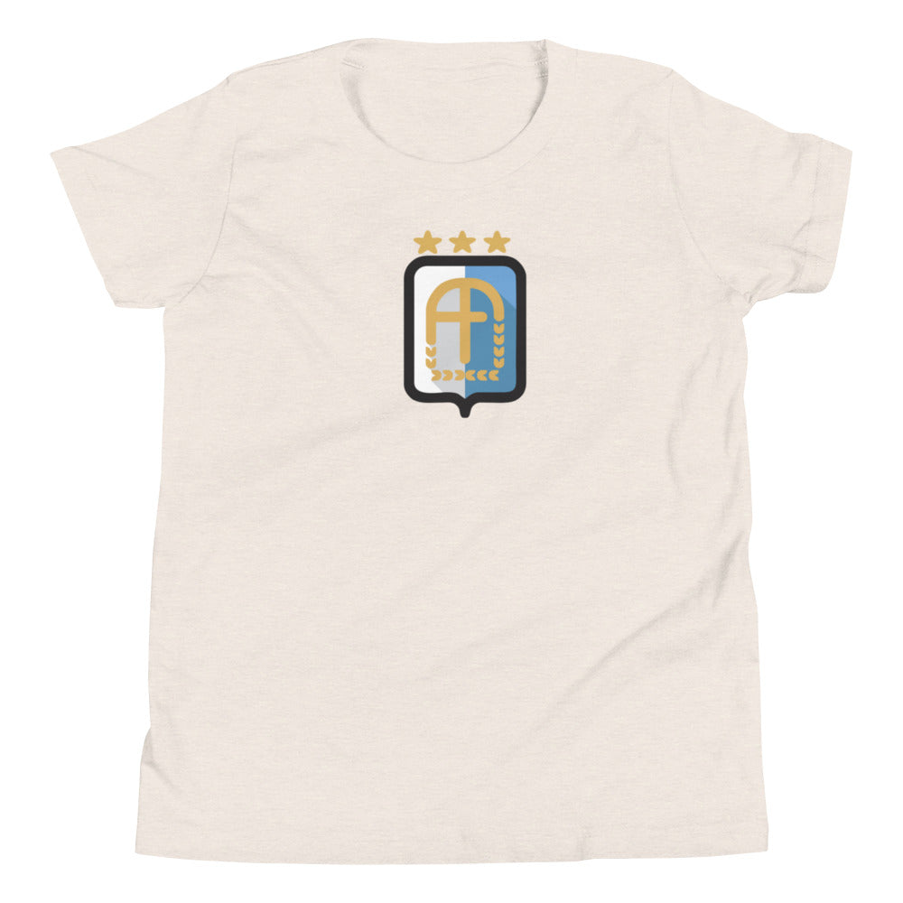 Argentina Vintage Logo 3 Stars Youth Short Sleeve T-Shirt