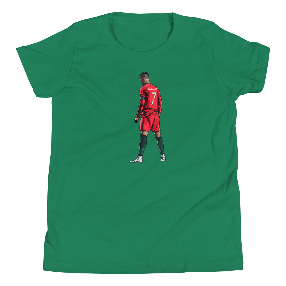 CR7 Free Kick Pose Portugal Youth Short Sleeve T-Shirt