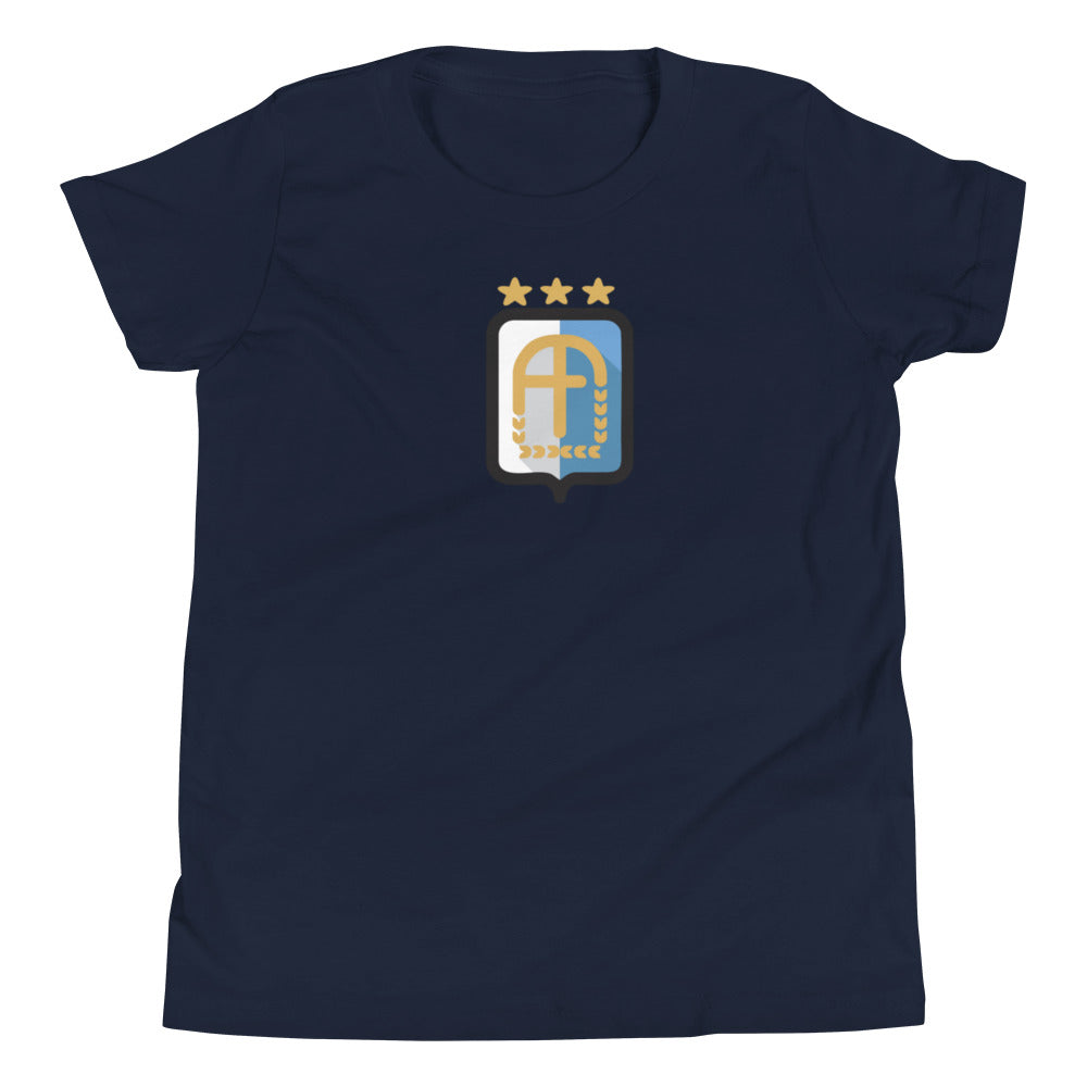 Argentina Vintage Logo 3 Stars Youth Short Sleeve T-Shirt