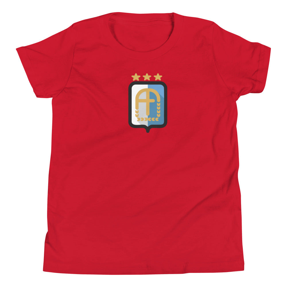 Argentina Vintage Logo 3 Stars Youth Short Sleeve T-Shirt