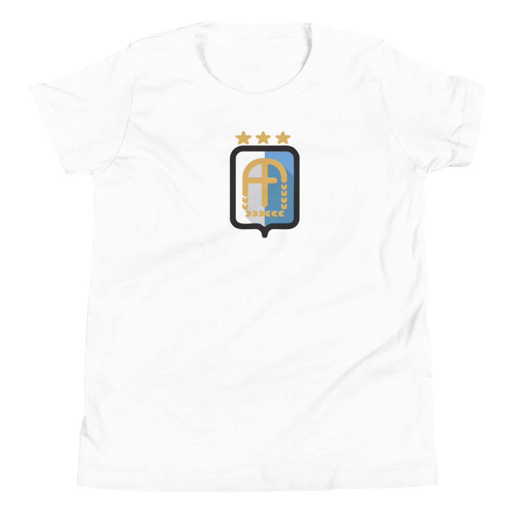 Argentina Vintage Logo 3 Stars Youth Short Sleeve T-Shirt