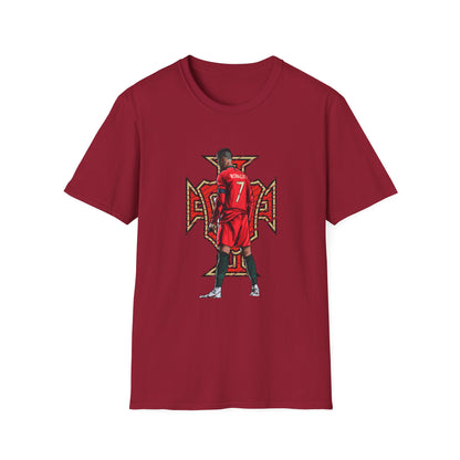 CR7 Free Kick Pose Portugal Logo Unisex Softstyle T-Shirt