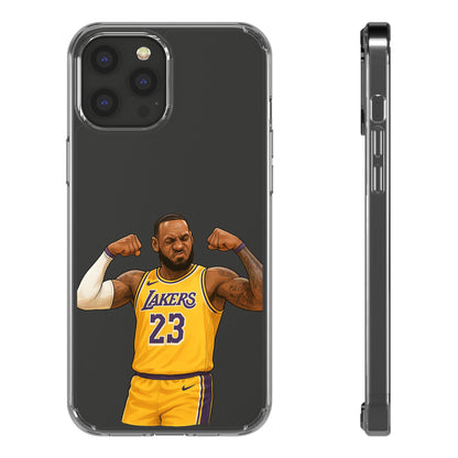LeBron James Clear Phone Case - Basketball Lover Gift, Trendy iPhone Accessory, Sports Fan Case, Unique Cell Cover, NBA Gift Idea
